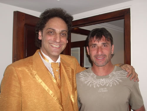 El Pato Abondanzieri con Gaby Chester